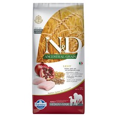 Farmina法米納 N&D 天然低穀 LD6低卡雞肉石榴潔牙犬糧 12kg 成犬 中大型犬, 1個, 天然低穀 LD6低卡雞肉石榴潔牙12kg