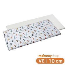 享居DOTDOT- VE嬰兒護脊床墊 (10cm) 床包 -越野車車 德國綿體 天絲床包居家專用, 1個, VE嬰兒護脊床墊,60x120x10cm