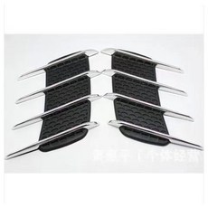 汽車鯊魚腮仿真裝飾側風口 引擎蓋進風口改裝車貼, 1個, 車身1對