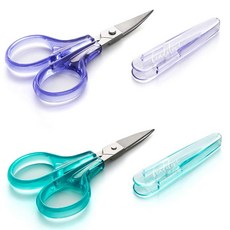 Beaditive 베디티브 세부 크래프트 가위 컴팩트 세트 2개 대만산 곡선형 블레이드 가위와 스트레이트 블레이드 가위 샤프하고 컴팩트함 재봉 자수 페이퍼컷 공예 스테인리스, 1개, 상세페이지 참조