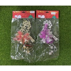 聖誕掛飾 鹿與雙鐘造型吊飾, 金, 1個