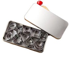 DFMEI 30件套不鏽鋼餅乾模具心星花餅乾切曲奇按壓成型模具DIY烘焙用具, 1個