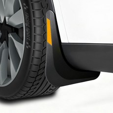 Farmogo 2026 테슬라 뉴 모델 Y 주니퍼 액세서리 - 머드 플랩 [드릴 필요 없음 스플래시 가드] 옐로우 경고 스트립 전천후 바디 키트 포함 모델 Y 주니퍼 202, Farmogo 2026 테슬라 뉴 모델 Y 주니퍼 액세