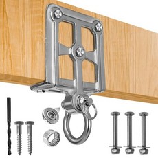 WWFFEN 304 스테인리스 스틸 튼튼한 펀칭백 행거 453.6kg(1000파운드) 용량 180° 무소음 회전 헤비 백 빔 및 천장 마운트 I-빔 복싱 백 에어리얼