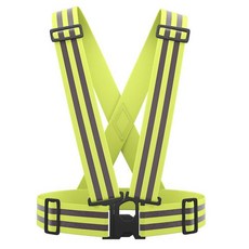 AYKRM 레드 고가시성 밴드가 있는 반사 조끼 러닝 높은 가시성 레드 S-XL 134471, 옐로우2