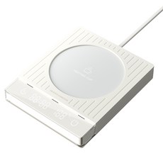 스마트 보온 받침대 4단 온도조절 티포트 머그컵워머, 1개, 화이트