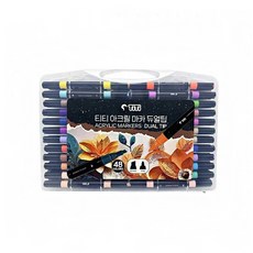 티티 아크릴 마카펜 듀얼팁 세트, 1개, 48색
