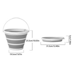 휴대용 접이식 버킷 물 저장 용기 자동차 세차 야외 여행 낚시 욕실용, 1. As show, 1L