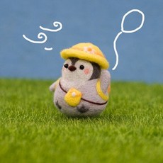 펭귄 양모 펠트 Diy 커플 인형 액세서리 재료 팩 Kawaii 수제 공예 스티치 바느질 작업 바늘 양모 펠트 선물, 10, 1개