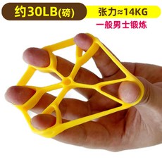 手掌訓練器手指屈伸器鍛鍊指力器五指拉力器手部康復握力球握力器, 1個, 圓型張力圈(桔黃)一般男士
