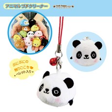 超快嚴選 UNIQUE動物樂園 鈴鐺熊貓公仔吊飾 貓咪玩具 狗狗玩具 解悶玩具, 1個