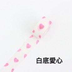 自黏彈性護指繃帶 不織布 防滑, 1個, 白底愛心(買十贈一 隨機)