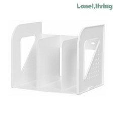 로넬리빙 시스맥스 WH280153 EL 3단 북스탠드 화이트 2개입 책상 책정리