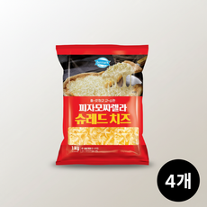 동원 덴마크 피자 모짜렐라 슈레드 치즈 99% 1kg, 4개