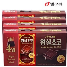 빙그레 왕실 초코 우유 190ml (16팩) 초콜릿 멸균우유, 16개