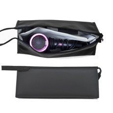 휴대용 드라이기 고데기 수납 방수 파우치, 1개, 블랙