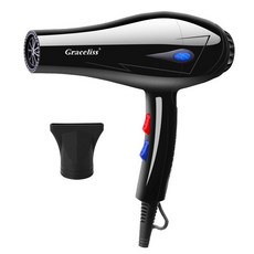 220V EU 플러그 1800W 뜨겁고 차가운 바람 헤어 드라이어 블로우 건조기 가정용 스타일링 도구, 영국, 1 gift 220V 2