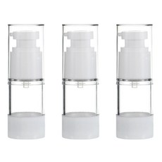 27리빙 진공 여행 휴대용 소분 로션 펌핑용기 30ml, 3개, 화이트 + 투명