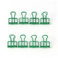 문구존 철제 더블 클립 8개입(2cm) (그린) 사무용품 철제클립 문구정리, 문구존 철제 더블 클립 8개입(2cm) (그린) 사무용