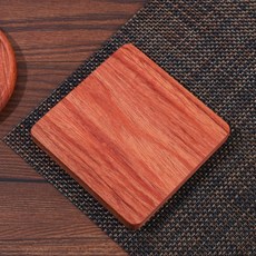로고 받침 매트 나무 둥근 사각형 호두 머그잔 안경 8cm, 1 pcs, Rosewood square 1