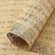 악보 디자인 크라프트 포장지 세트 20장 70x50cm 포장용지 크래프트지포장 크라프트지