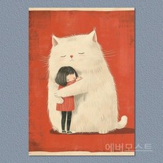 에버모스트 내부 액자 회화 캔버스 유화 작업 인쇄 장식화 만화 동물 행잉 포스터, YD-194