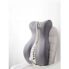 허리 쿠션 목받침 대형 목베개 등받이 의자 받침대 사무용 요추 넥서포트 목, 피부 친화적 라이트그린