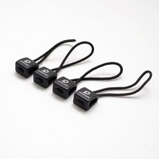 HANCHOR 拉鍊拉繩組 鋁合金材質, 4件, 黑色