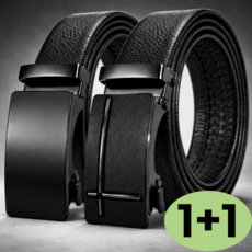몬젠 남성 벨트 가죽 자동 1+1