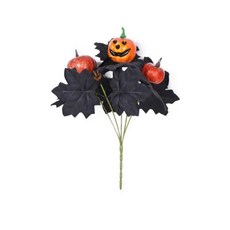 검은색 인공 꽃다발 퇴색 할로윈 호박 단풍잎 장식 소품, 1개, 1. style B