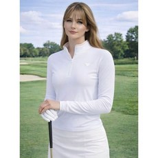 데니스골프 여성 라이트 피치기모 하프넥 긴팔 티셔츠_NAQFLTS059 2886744