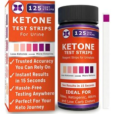 저스트 핏터 케톤 테스트 스트립 - 케토시스 테스트를 위한 정확한 케토 케토제닉 다이어트에 대한 즉각적인 15초 결과
