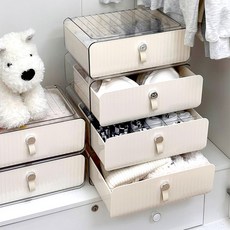 홈비 서랍형 크림 대형 속옷 양말 정리함, 1개, 16칸