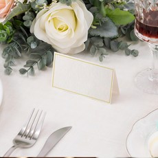 嗨購 親子陶藝體驗名牌卡 金色細方框仿亞麻紙面可愛手寫高清印刷現貨, 【1包50片】, 1個