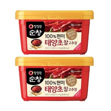 청정원 순창 100 현미 태양초 찰고추장 국산 고춧 고추 가루, 2개, 2kg