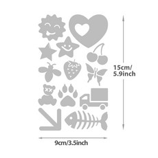 이로나 빛 반사 열전사 스티커 4종 의류 가방 소품 커스텀 전사지 아이콘 패치, 옵션 1 : 하트 & 베이직 아이콘 세트, 1개