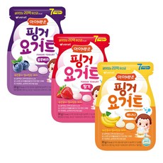 아이배냇 핑거 요거트 3개세트 유산균과자, 1세트, 20g, 블루베리+딸기+바나나