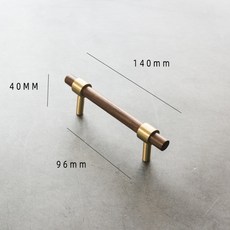 아연 합금 주방 캐비닛 도어 서랍 손잡이 목재 가구 손잡이 가구 하드웨어 호두 너도밤나무, Walnut Wood 96mm