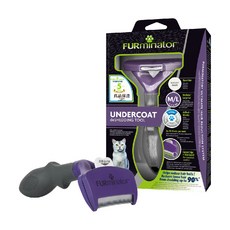 FURminator 神效專利去毛梳，中大型短毛貓適用，減少90%掉毛，寵物梳毛神器, 紫色, 1支