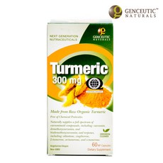 GENCEUTIC NATURALS 薑黃 300mg NP 膠囊素食主義者, 1個, 60 件