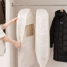 아우터 압축파우치 맨손압축 이중지퍼 옷걸이형 패딩압축팩, 1세트, 2개입