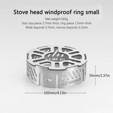 강염스토브 캠핑 버너 미니 바람막이 스토브 방풍 링 SL 스틸 가스 피크닉 쿠커 야외 난로, Small