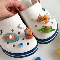 걸스코코 물놀이카피바라 여름 다용도파츠 캐릭터 신꾸 신발꾸미기