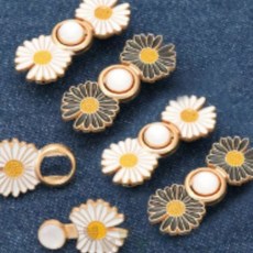 간편 셀프 리폼 허리 신축 바지 의류 착용 단추 도구 조절 조임 사이즈 수선, 1개, 화이트