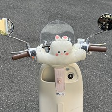 Bunny & Kuma 電動車防撞保護墊 兒童前置安全防護玩偶造型 適用於多款電動車, 十字小兔防水防撞 見詳情, 1個