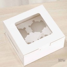 투명창 단상자 4구 답례품박스 선물박스, 투명창단상자-4구
