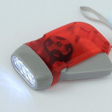 wri LED 자가 발전 손전등 비상 랜턴 레드 충전식 후레쉬 서치라이트 자동 충전 후라시