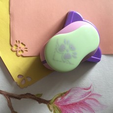 YOLQ兒童DIY壓花器工具，印花機邊紋鏤空壓花器，直角圓角壓花機, 6蝴蝶節, 1個