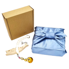 신비로운 전통 액막이 명태 고급 보자기 포장 선물 세트 이사 집들이 개업 선물 문종 도어벨 인테리어 소품, 1개