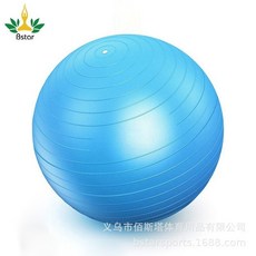 瑜珈球 彈力球 瑜珈球 附充氣工具 復健球 普拉提球 感統球 抗力球 韻律球 大龍球 運動球 加厚瑜珈球, 藍色,55cm 贈打氣筒